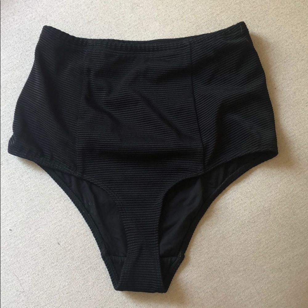 American Apparel XS High Waisted Ribbed Bikini